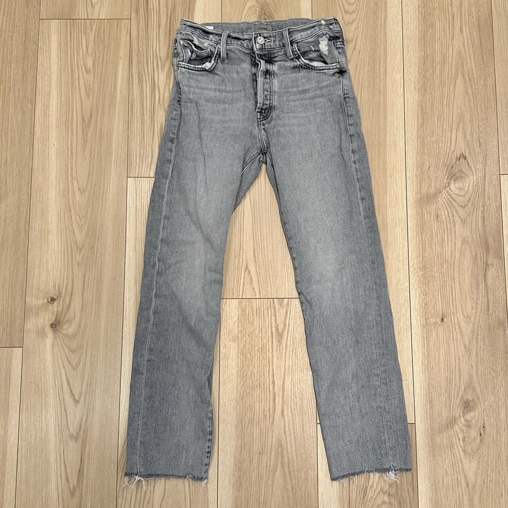 MOTHER Women’s Denim Scrapper Cuff Ankle Fray Jeans